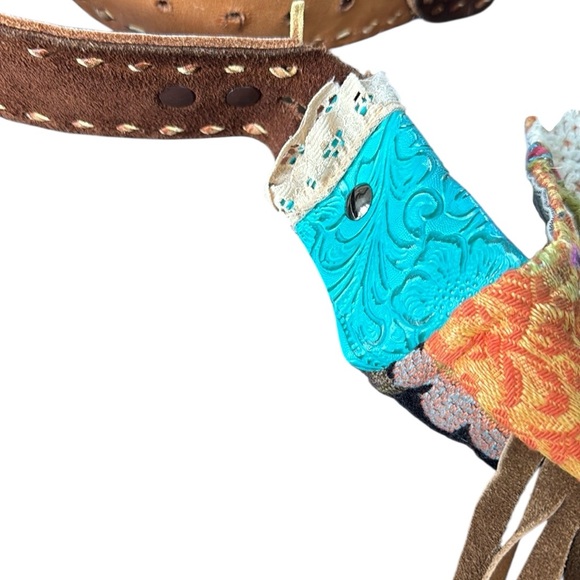 Vivie Borsetta Embroidered Fringe Crossbody Bag Boho Western Hippie - Picture 4 of 13